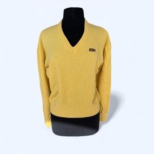 Unisex Retro Style Yellow V-Neck Sweater #golf #skater #grunge #90svibes